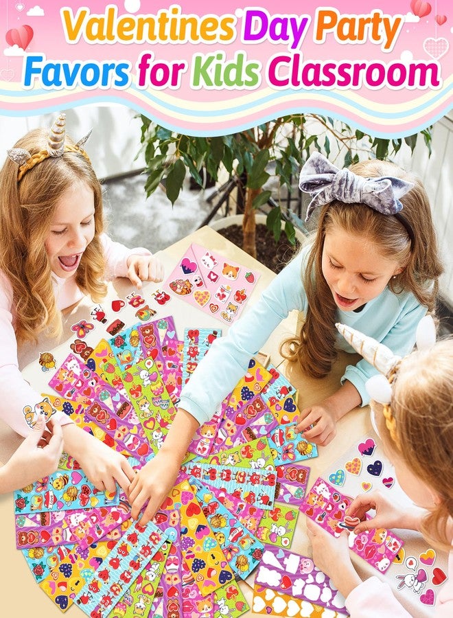 Benresive 2020 Pcs Valentine's Day Stickers for Kids Classroom - 120 Sheet Cute Water Bottle Stickers, Valentines Party Favors Bulk, Gifts for Kids Classroom Pack - Image 2